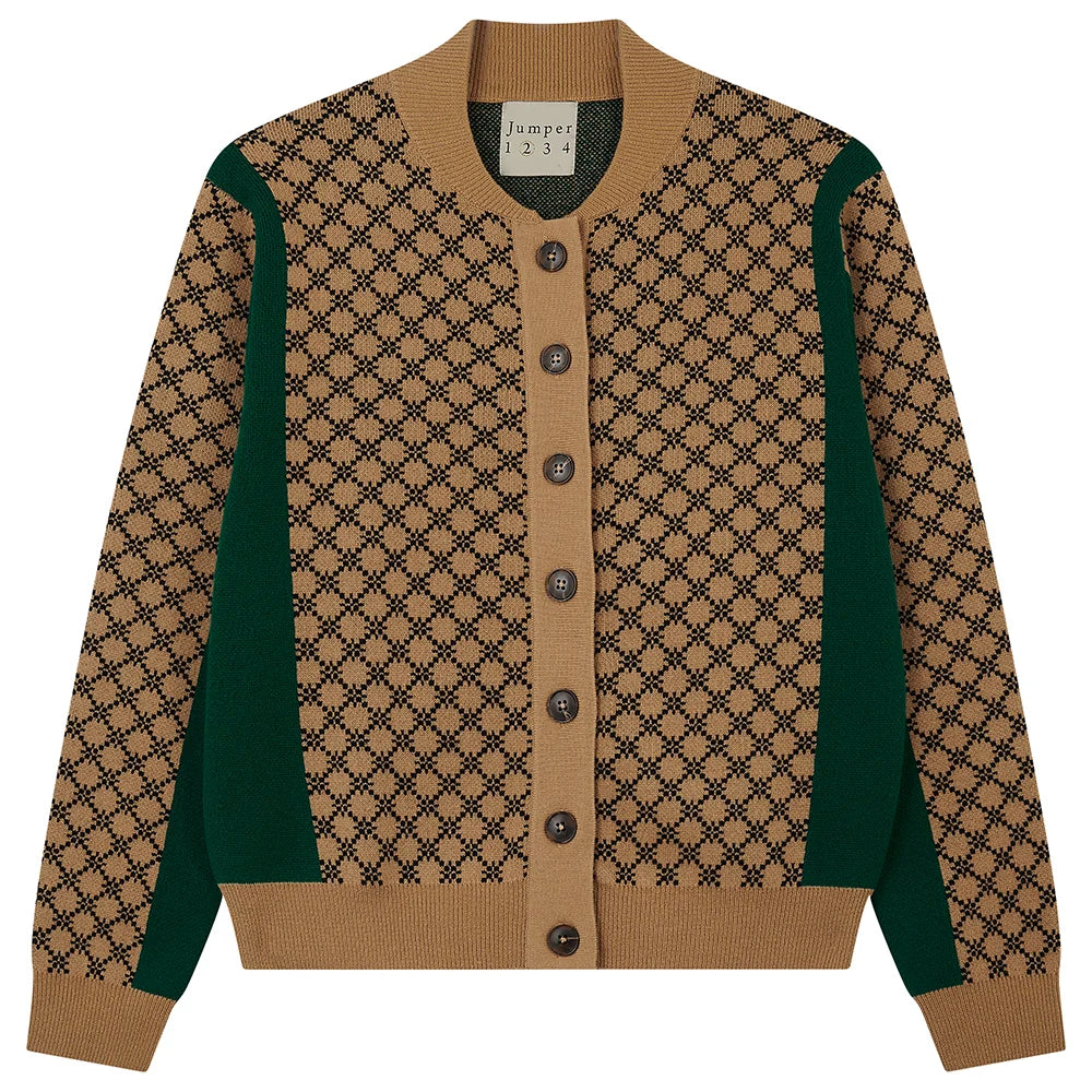 Jumper1234 Graphic Camel Cardigan