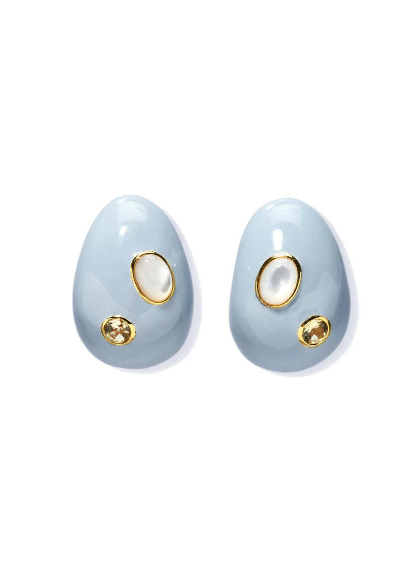 LF Mini Arp Earrings in Studded Mist