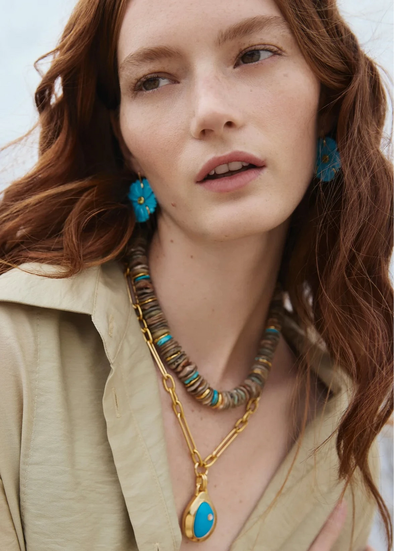 LF New Bloom Earrings Cerulean