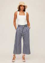 Sadie Trouser Navy & White Stripe