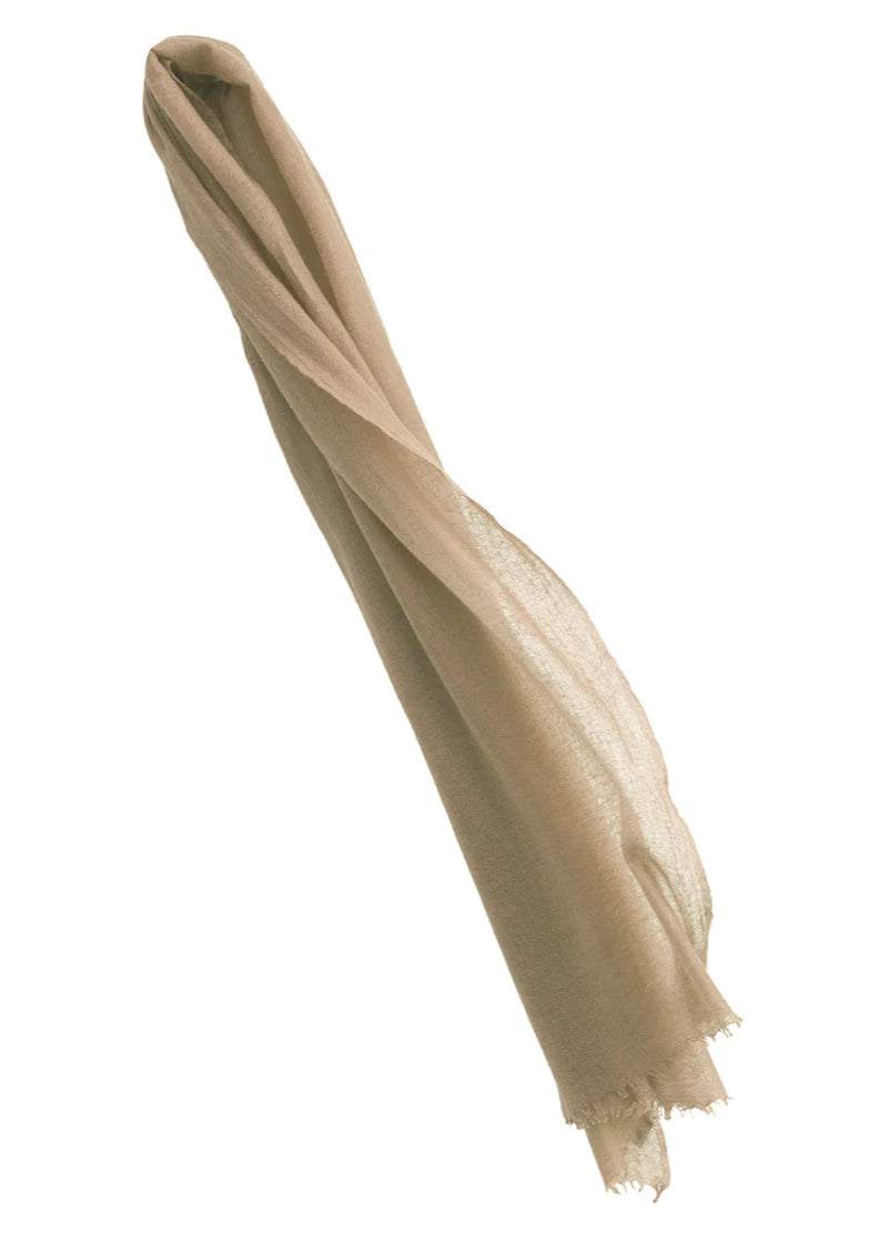 Sand Cashmere Featherweight Scarf