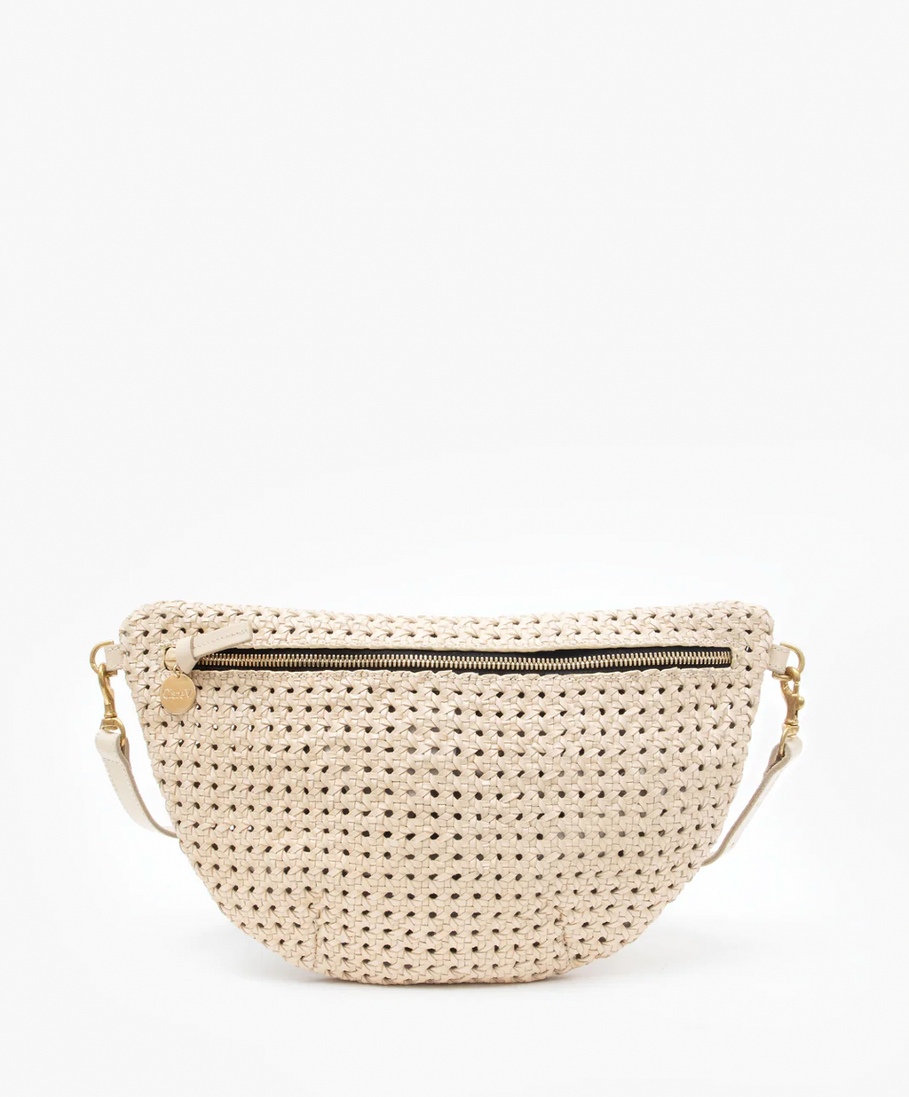 Clare V. Grande Fanny Bag in Tan Rattan