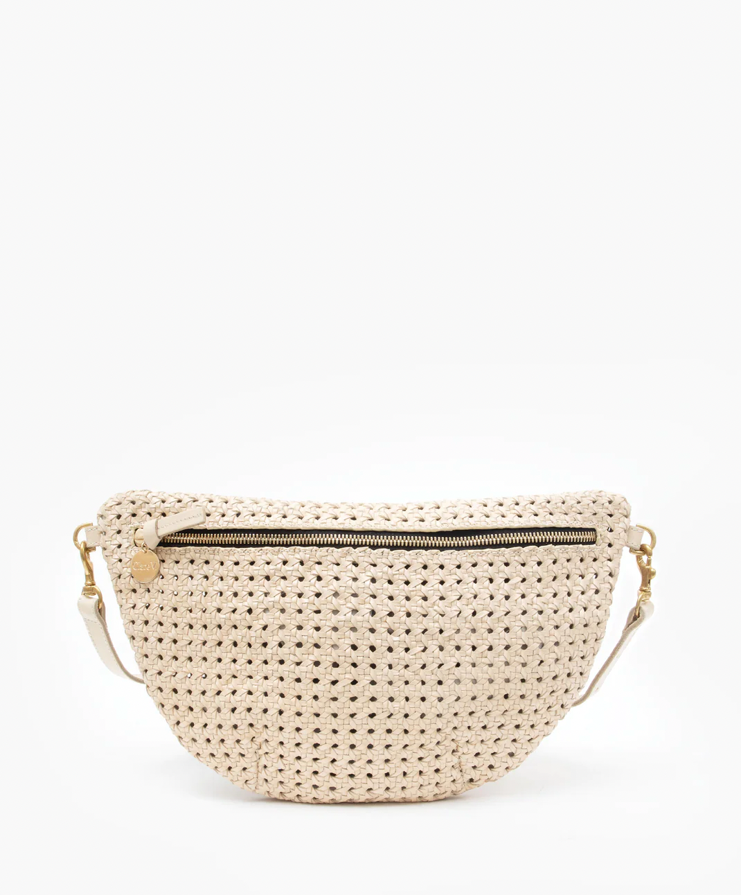 Clare V. Rattan Grande Fanny in Cream - Bliss Boutiques