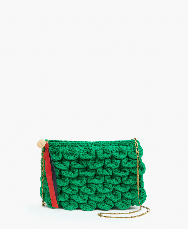 Clare V Estelle Crochet Emerald