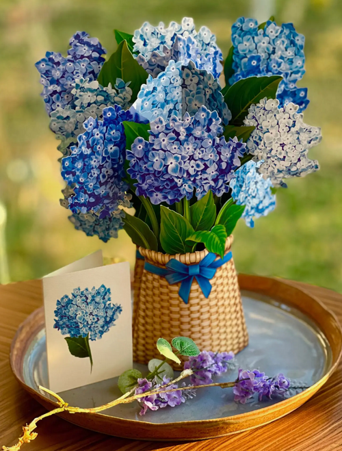 Nantucket Hydrangeas Pop-up Greeting Cards