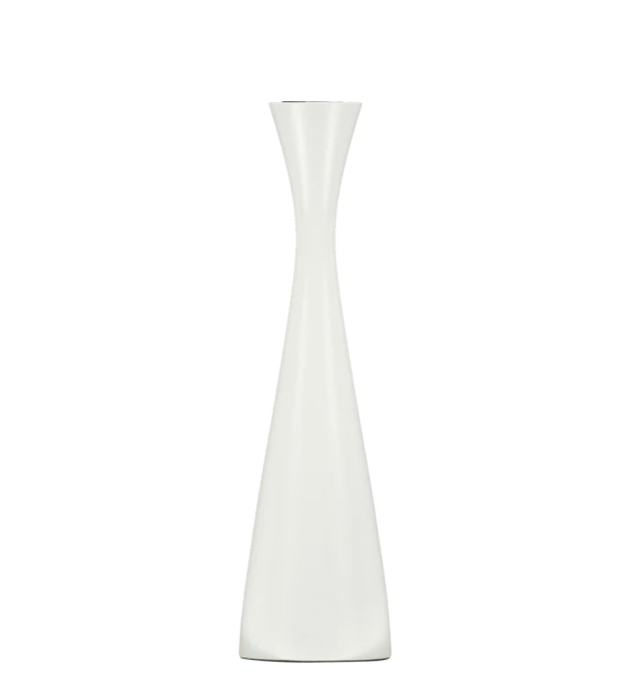 9.8" Pearl White Candleholder