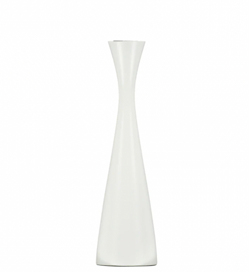 9.8" Pearl White Candleholder