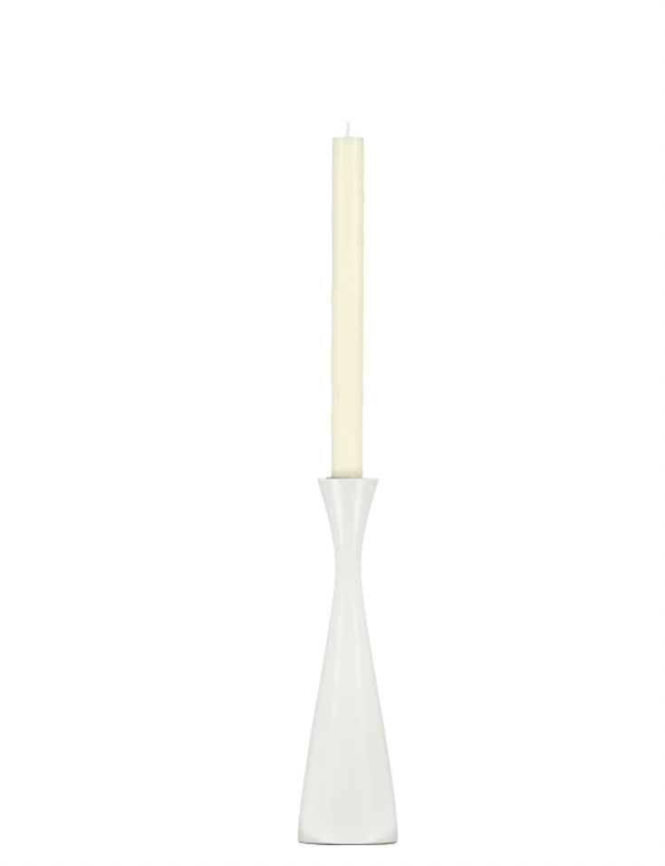 9.8" Pearl White Candleholder