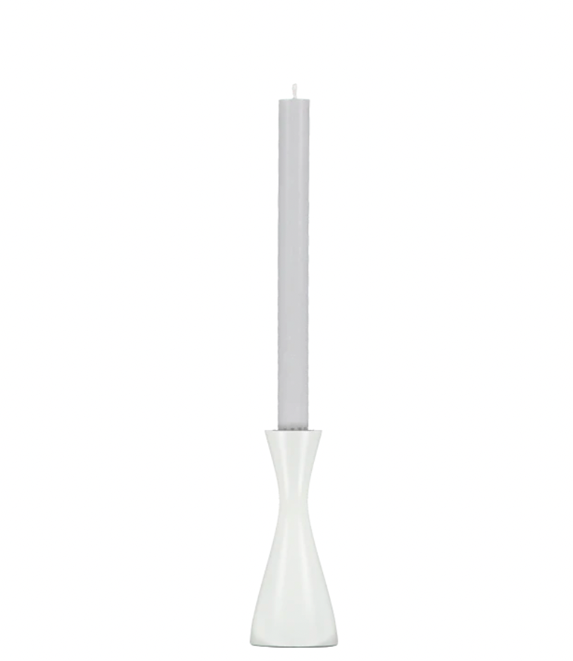5.9" Pearl White Candleholder