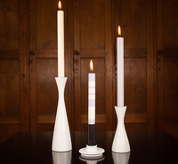 5.9" Pearl White Candleholder