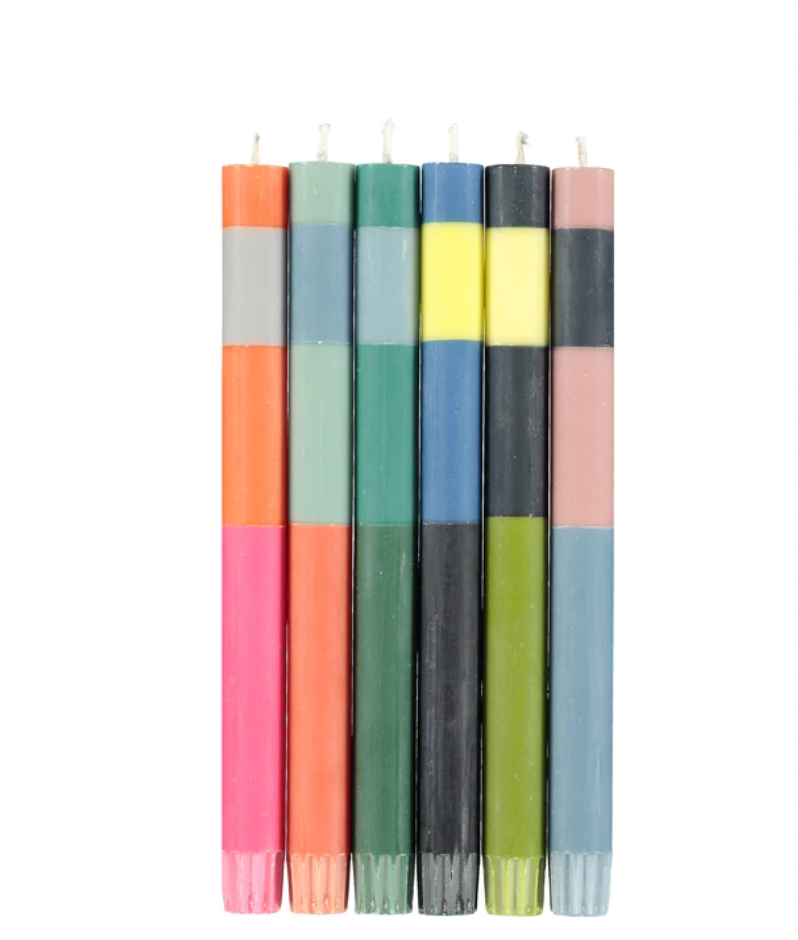 10" Taper Candles - Abstract Mixed 6