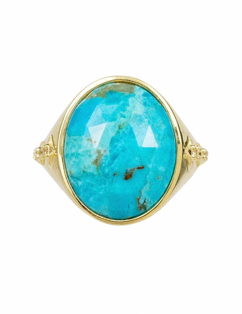 Equinox Signet Turquoise Ring