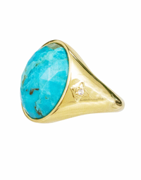 Equinox Signet Turquoise Ring