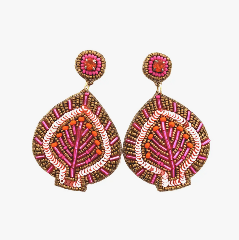 Jaipur Earrings Pink & Orange