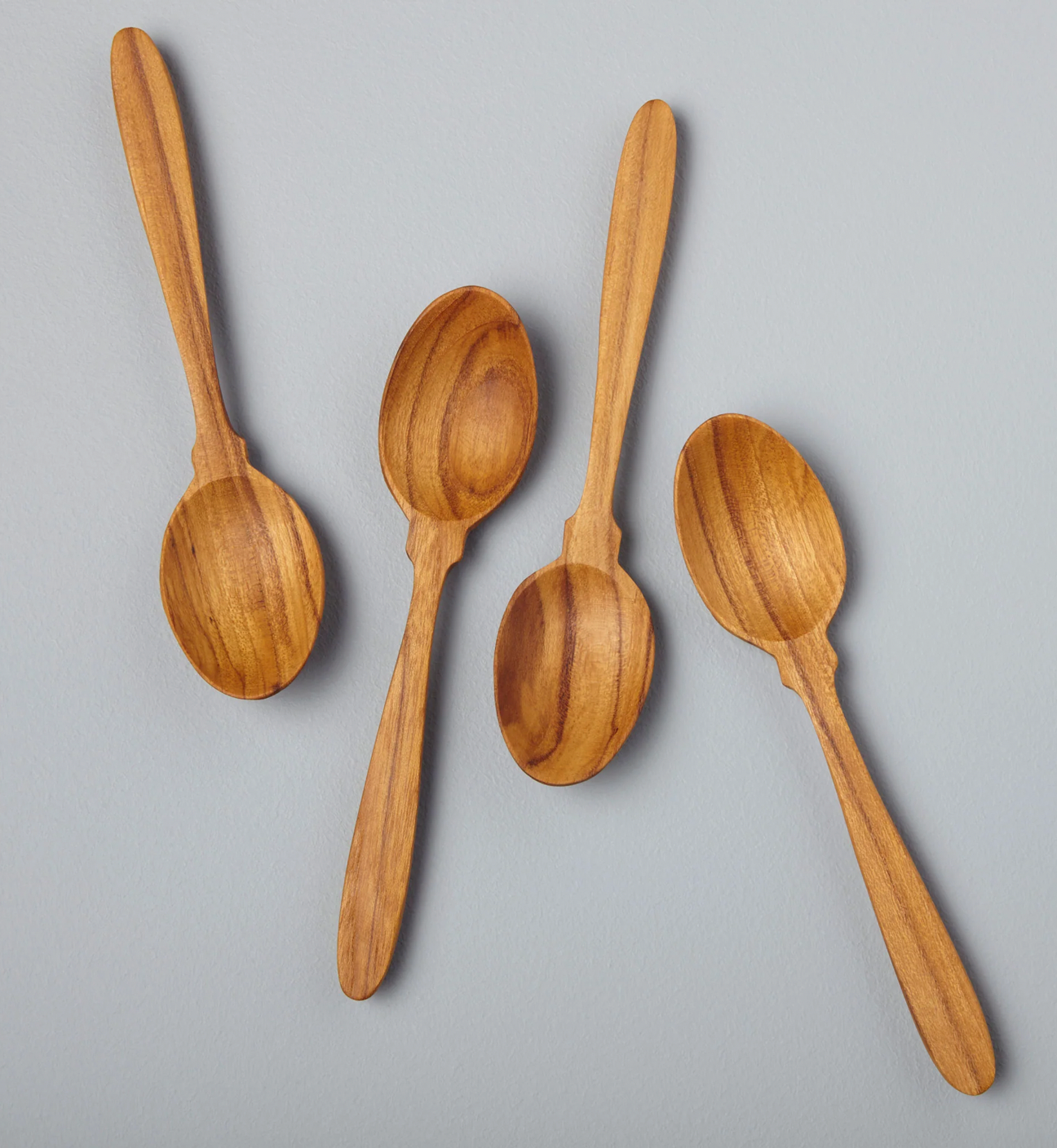 Teak Coffee Spoons, Set of 4