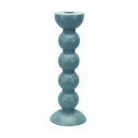 Chambray Blue Bobbin Candlestick Tall