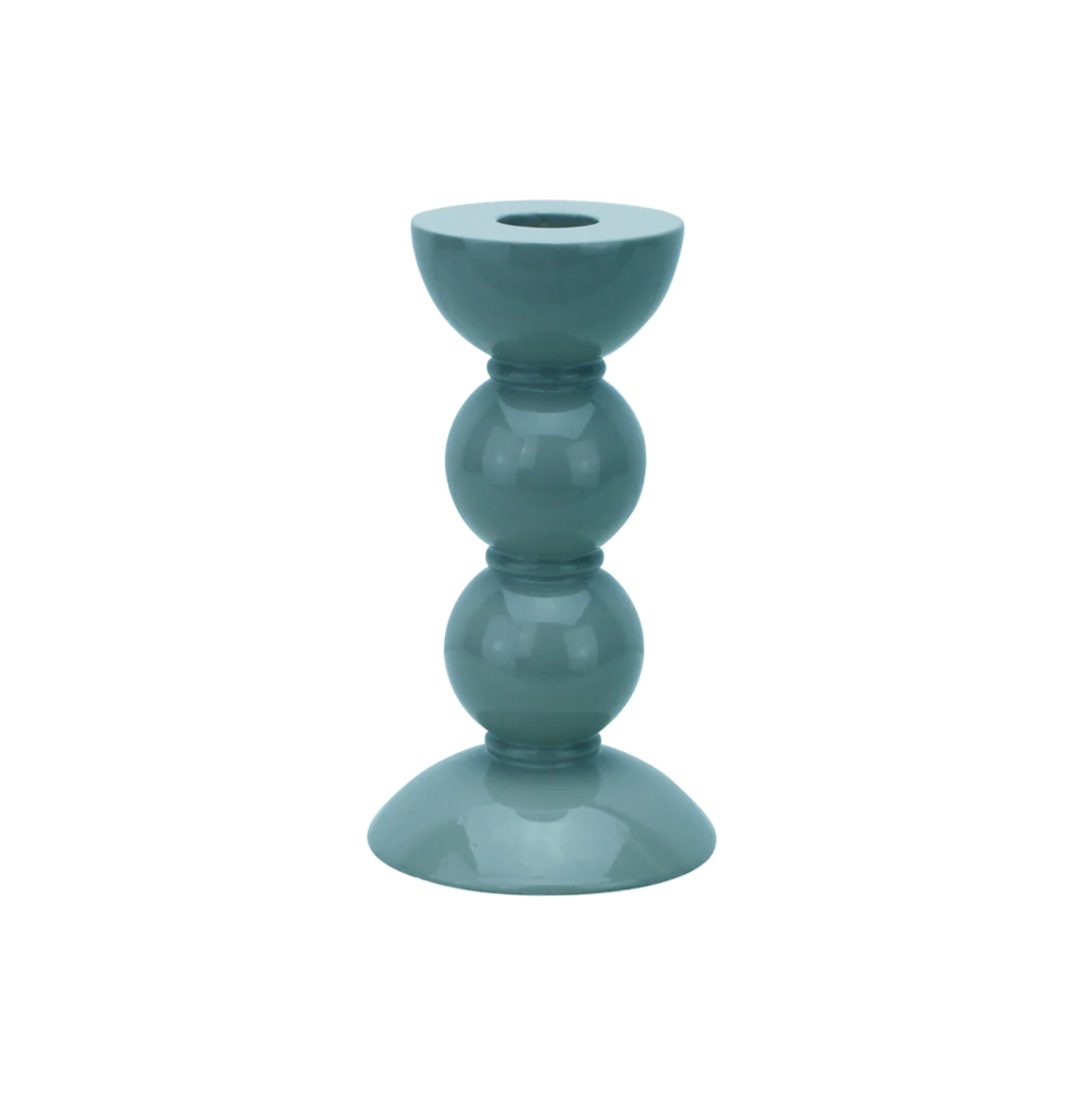 Chambray Blue Bobbin Candlestick Medium