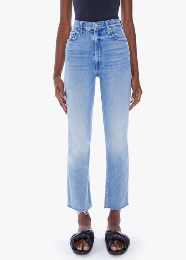 MOTHER High Waisted Ryder Ankle Fray FOW