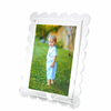 Clear Scallop Lucite Frame