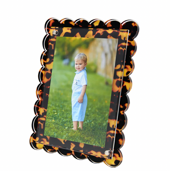 Tortoise Scallop Lucite Frame – OMO Jewels & Gifts