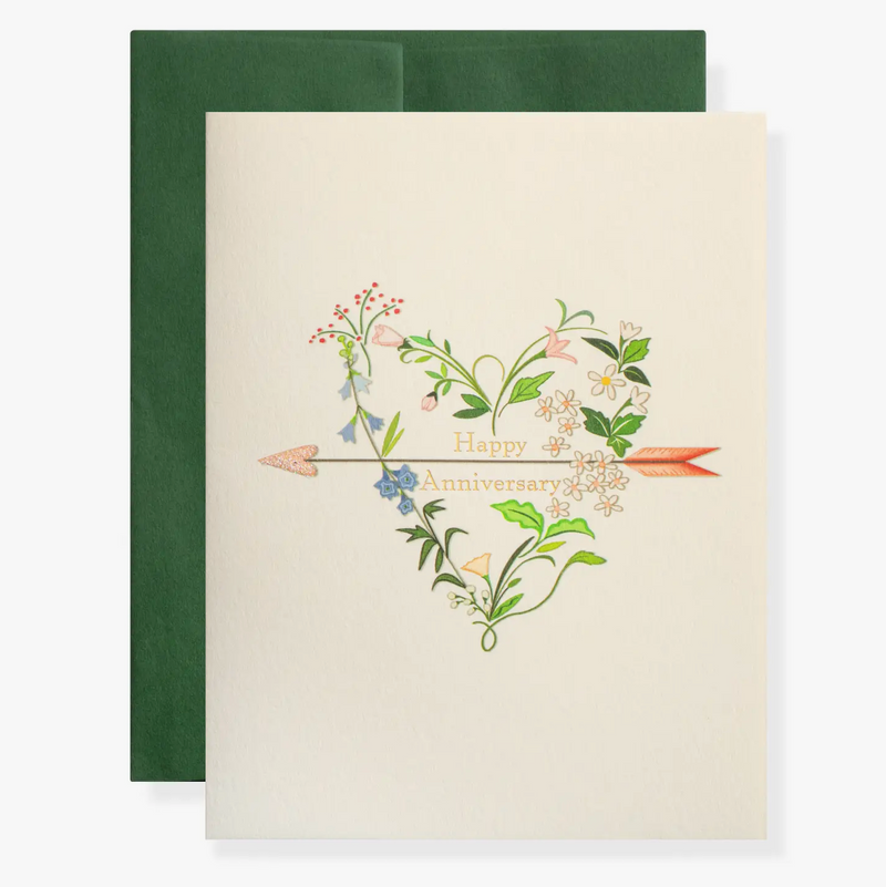 Floral Anniversary Greeting Card