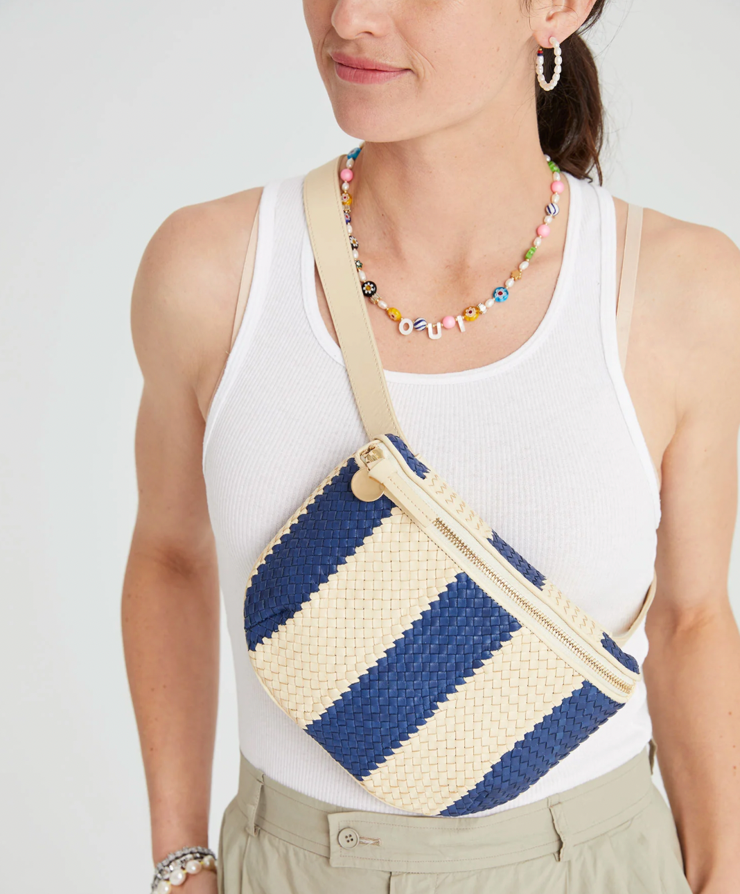 Clare V Woven Racing Stripe Fanny Pack – OMO Jewels & Gifts