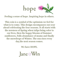 Jane Win Hope Original Pendant Coin 18"