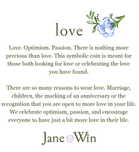 Jane Win Love Original Pendant Coin 18"