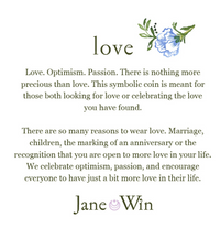 Jane Win Love Small Pendant Coin