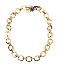 Jane Win Chunky Link Chain with Lapis Bead