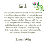 Jane Win Faith Small Pendant Coin