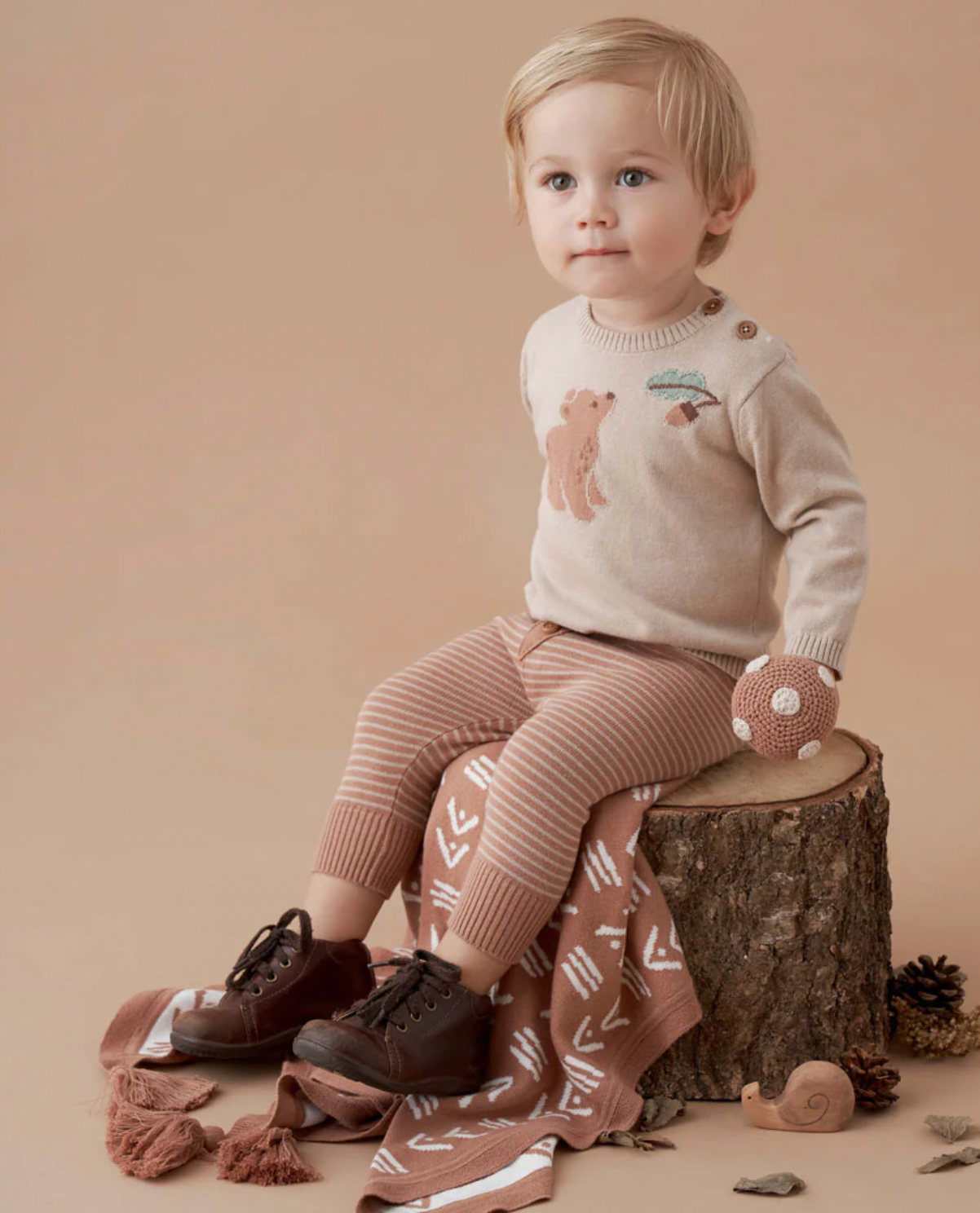 Bear Knit Sweater & Pant Set