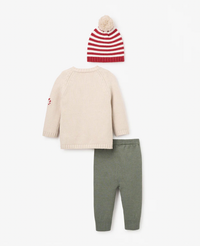 Candycane Holiday Cardigan Set