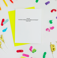 "Urban Dictionary Years Old" Birthday Card