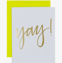 "Yay" Letterpress Card
