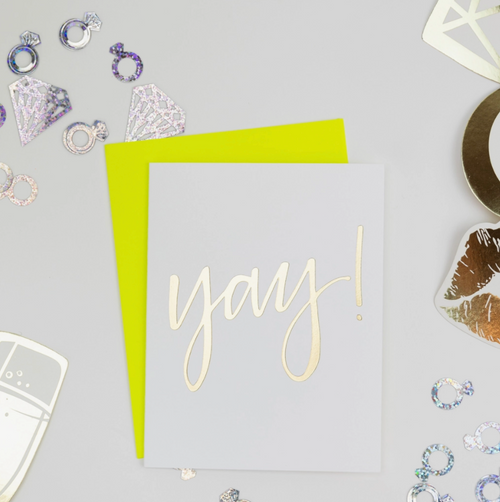 "Yay" Letterpress Card