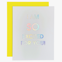 "So Excited" Letterpress Card
