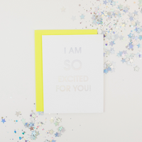 "So Excited" Letterpress Card