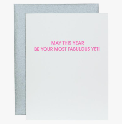"Most Fabulous Year Yet" Letterpress Card