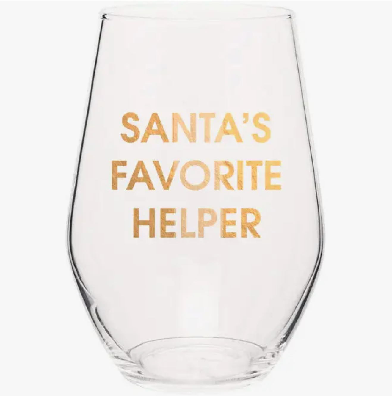 Santa's Favorite Helper Wine Glass