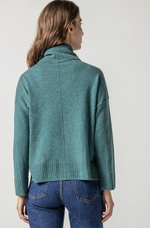 Side Slit Turtleneck Sweater