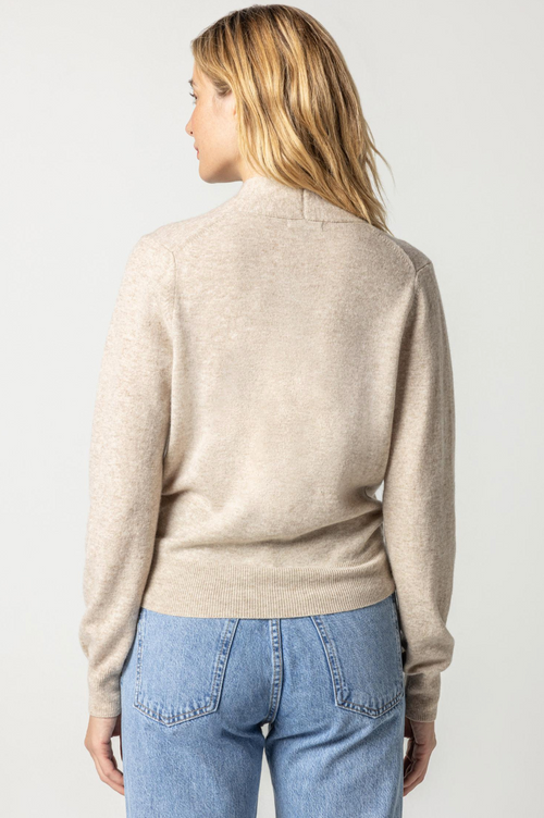 Long Sleeve Wrap Front Sweater