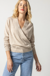 Long Sleeve Wrap Front Sweater