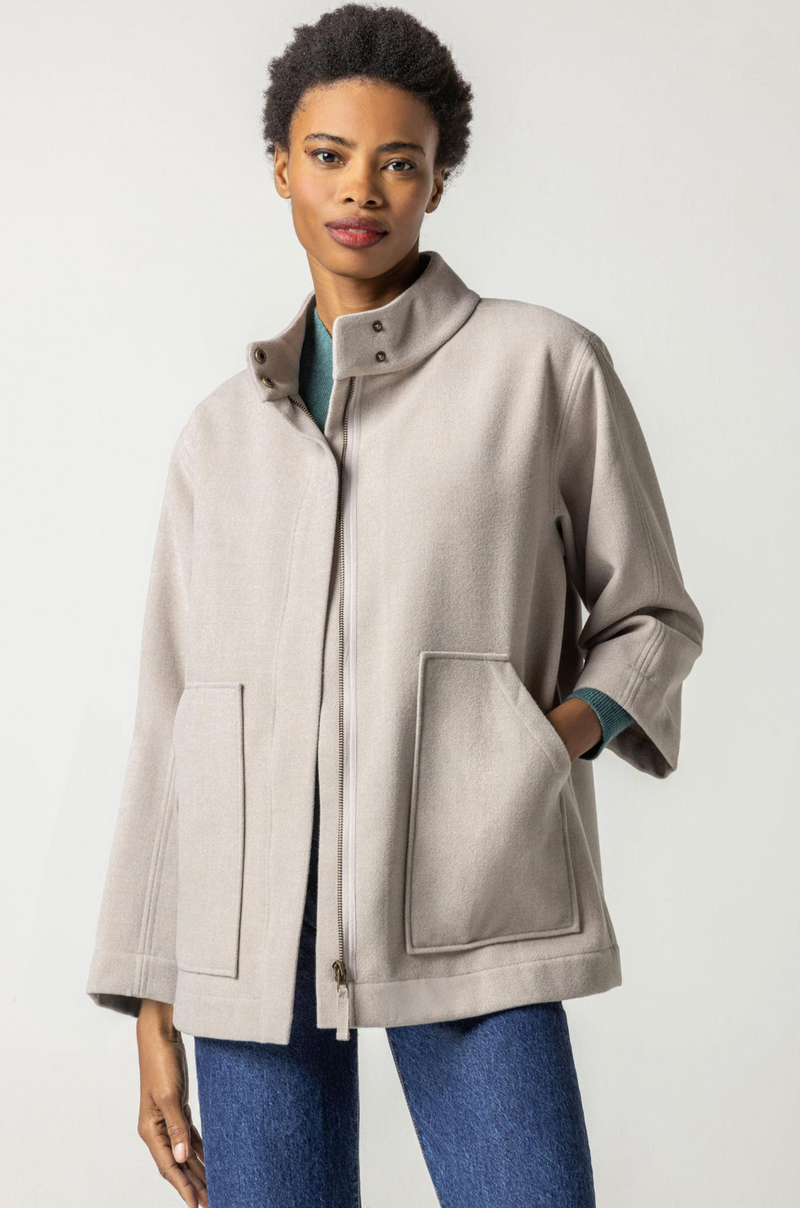 Zip Front Jacket with Pockets
