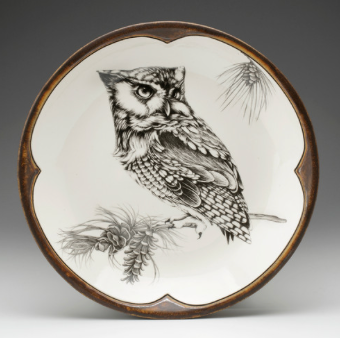 Screech Owl Round Platter