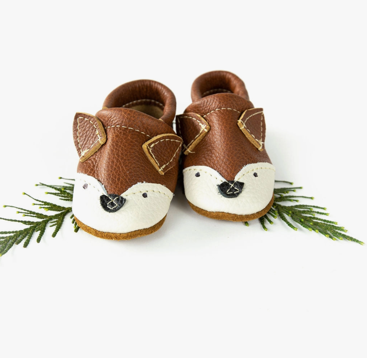 Fox Leather Baby Shoes OMO Jewels Gifts