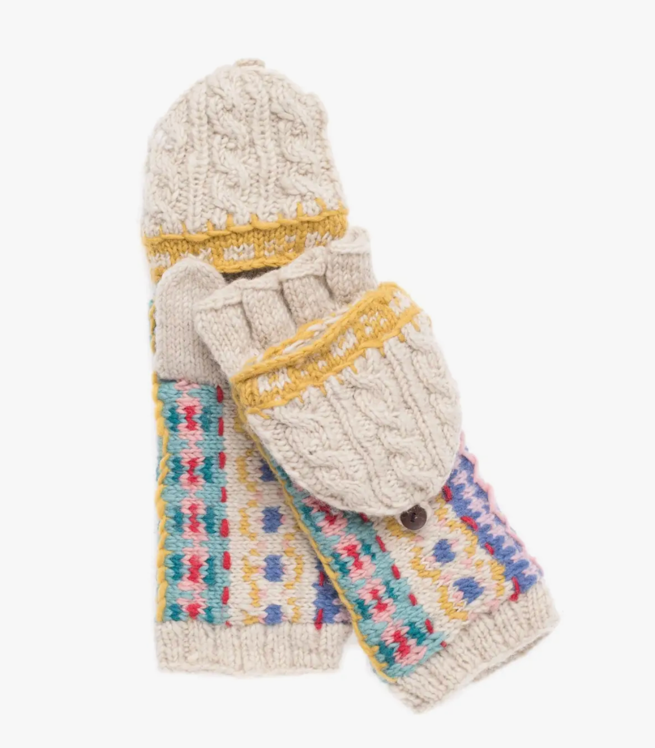 Hardwick Convertible Mittens Natural