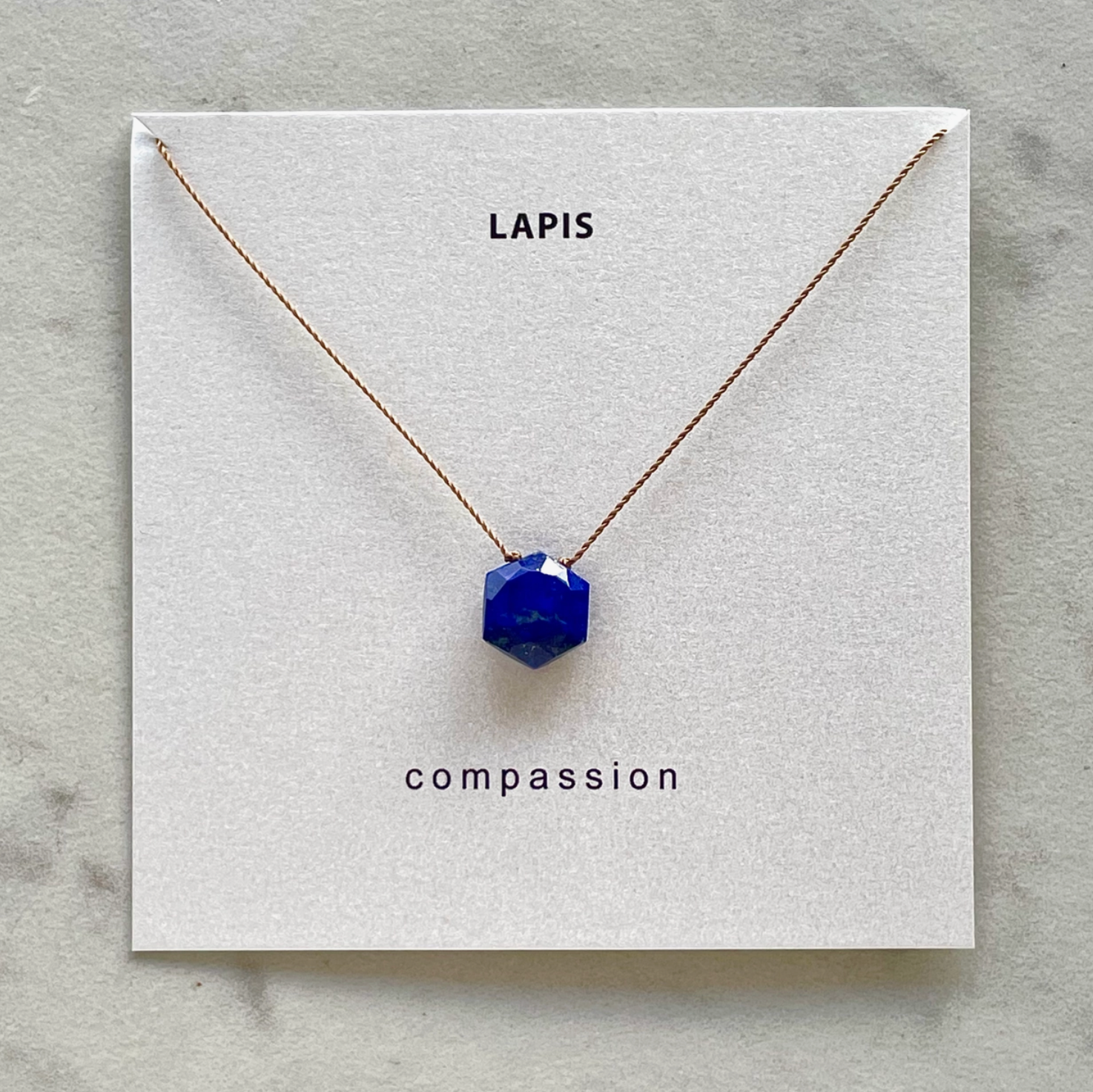 Lapis Lazuli Hexagon Necklace