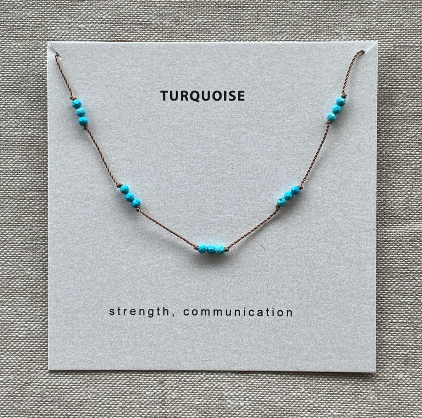 Turquoise Necklace on Silk