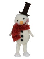 Festive Snowman With Scarf - Asst